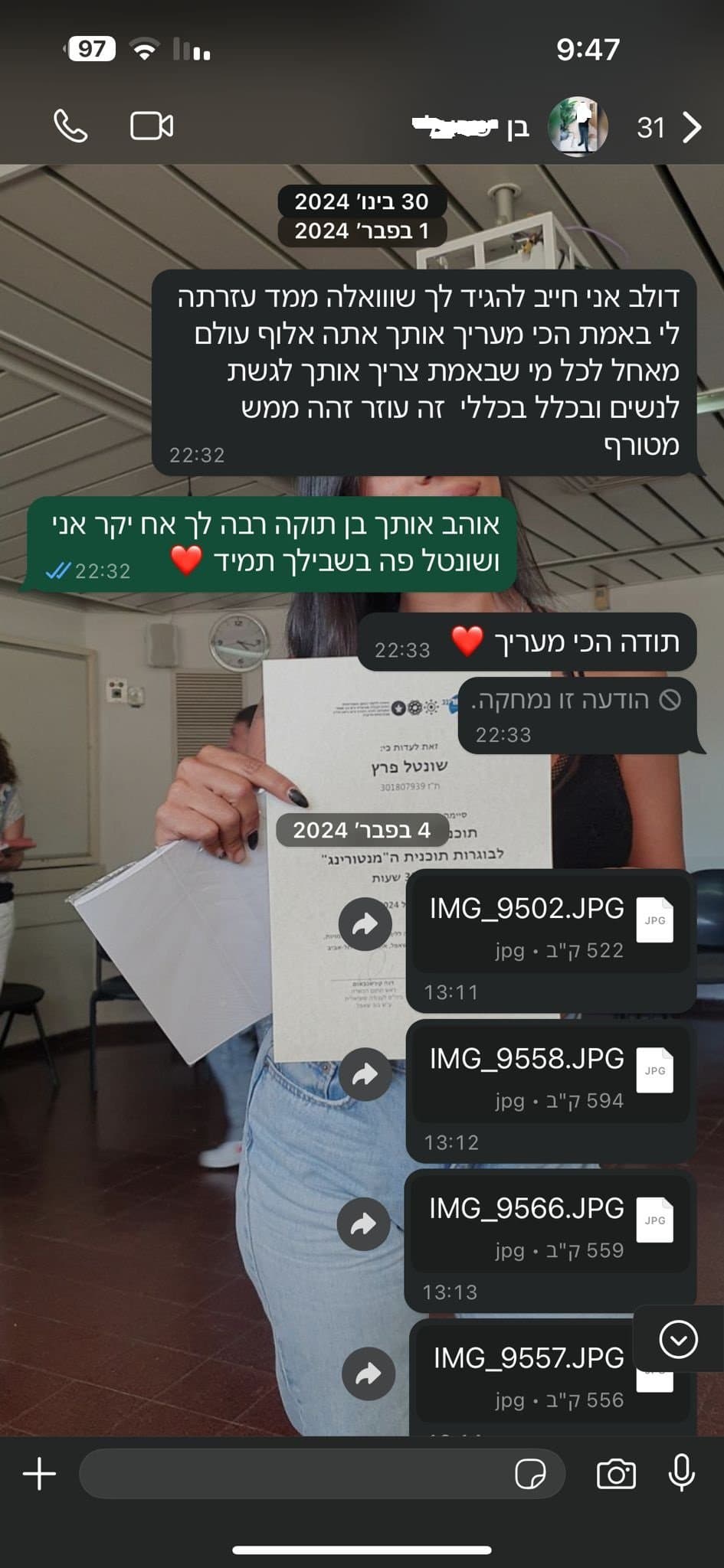 WhatsApp Success Message